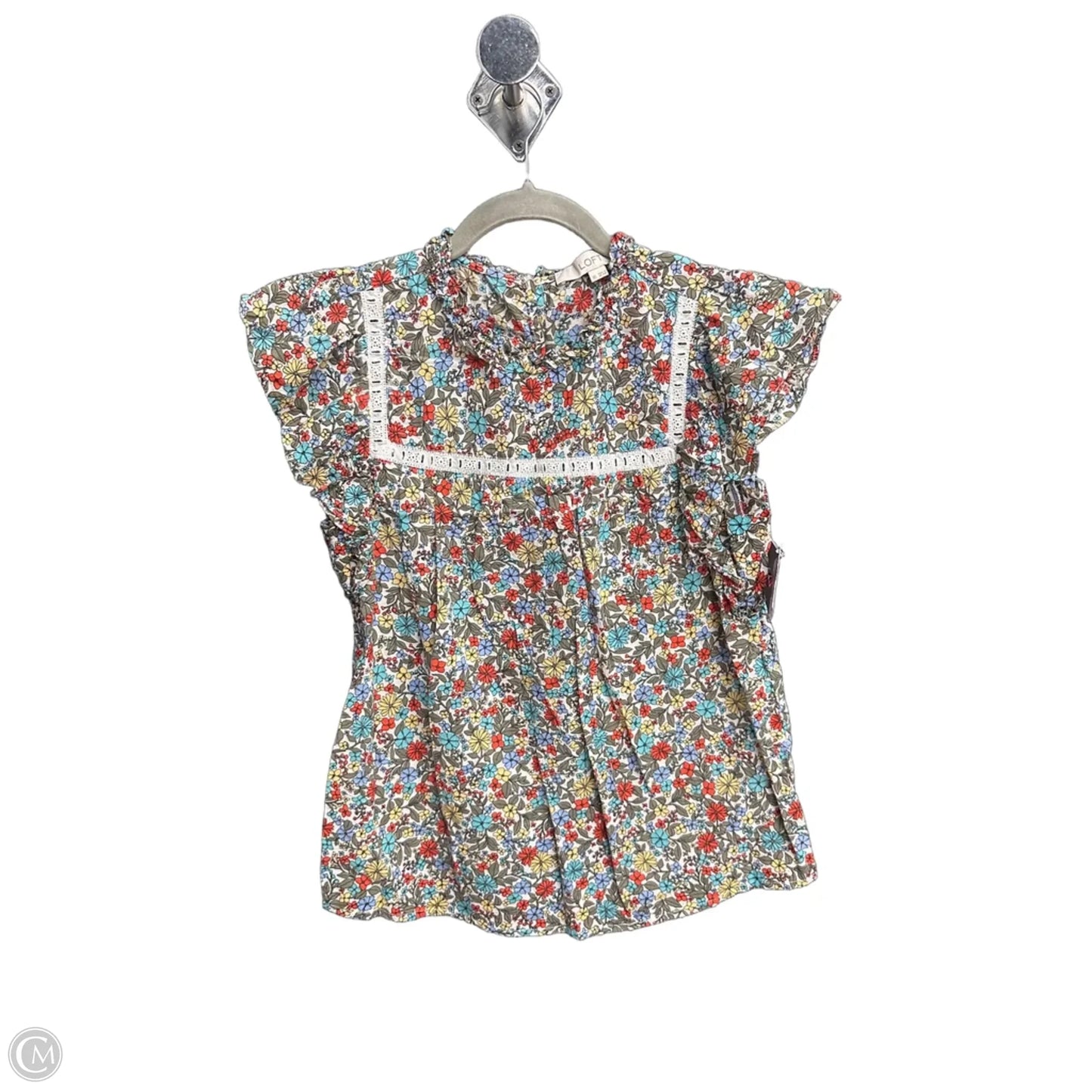 Top Sleeveless By Loft In Floral Print, Size: Xs