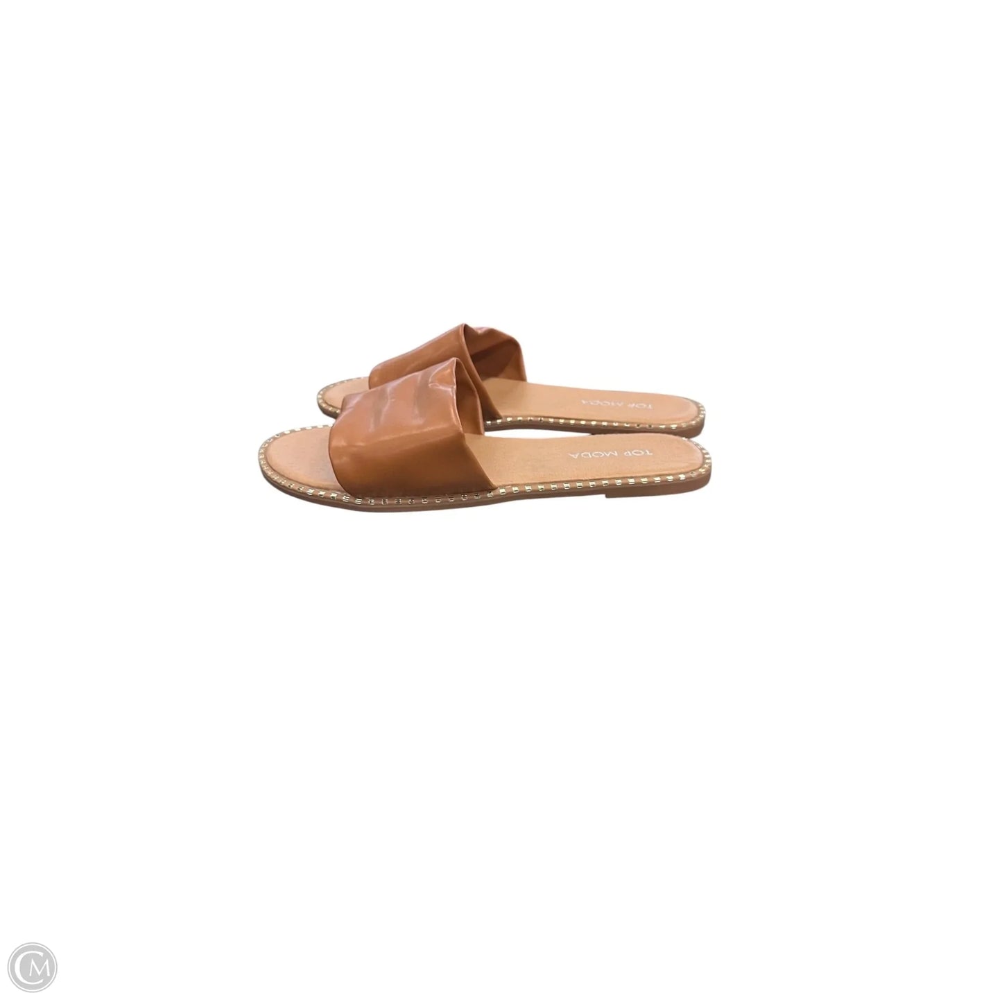 Sandals Flats By Top Moda In Brown, Size: 7