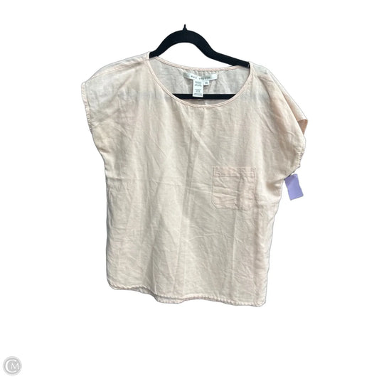 Top Short Sleeve By Max Studio In Peach, Size: Xs