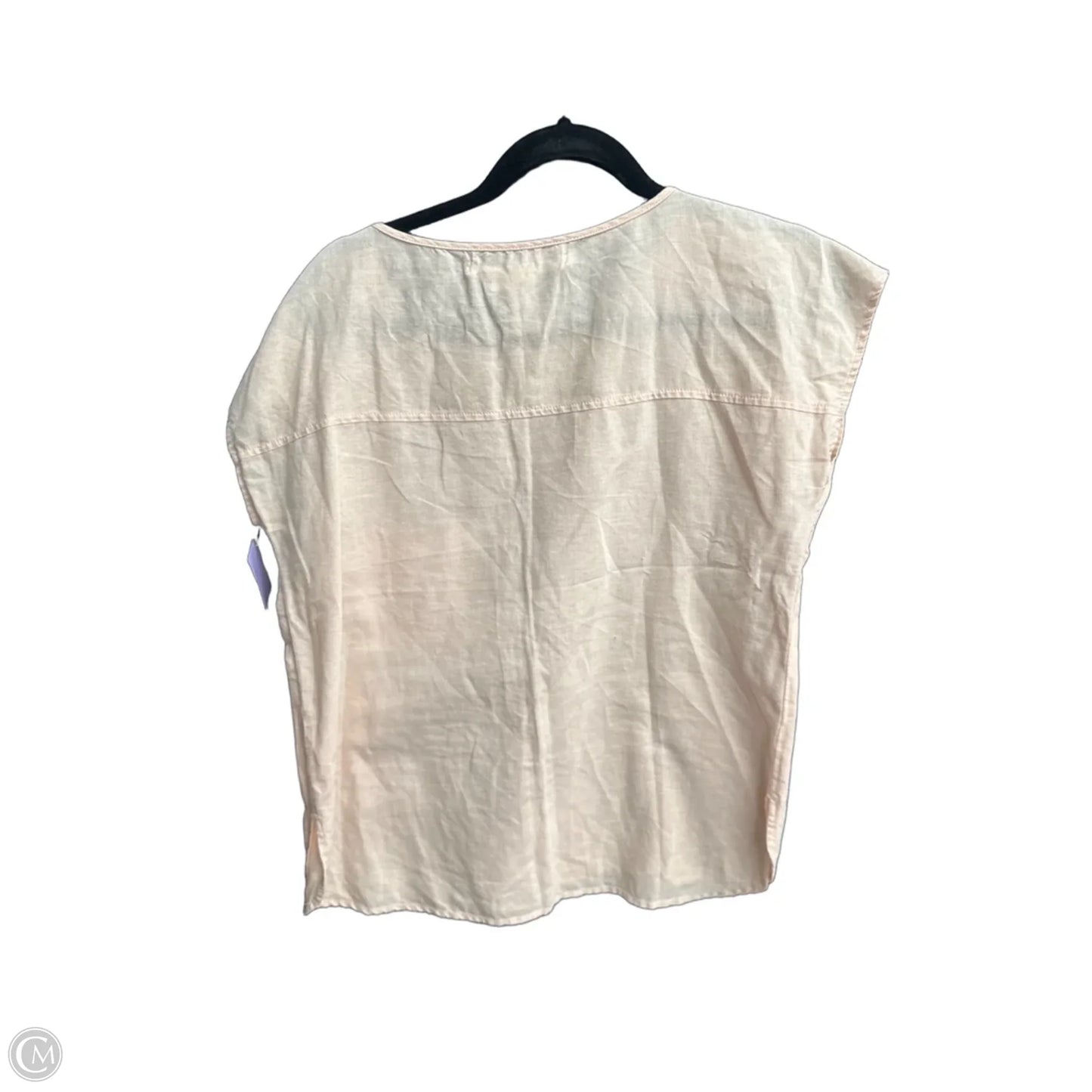 Top Short Sleeve By Max Studio In Peach, Size: Xs