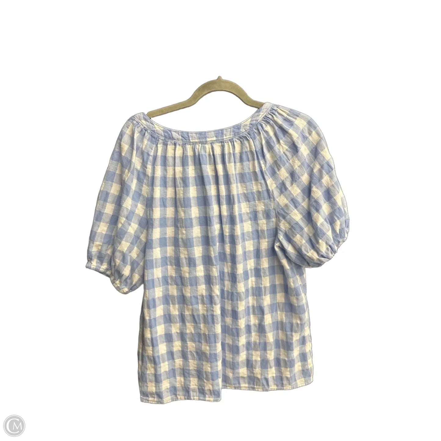 Top Short Sleeve By Beachlunchlounge In Blue & White, Size: M