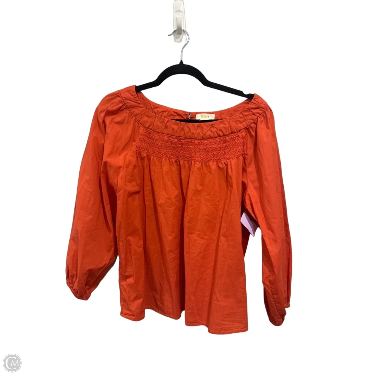 Top 3/4 Sleeve By Maeve In Orange, Size: M