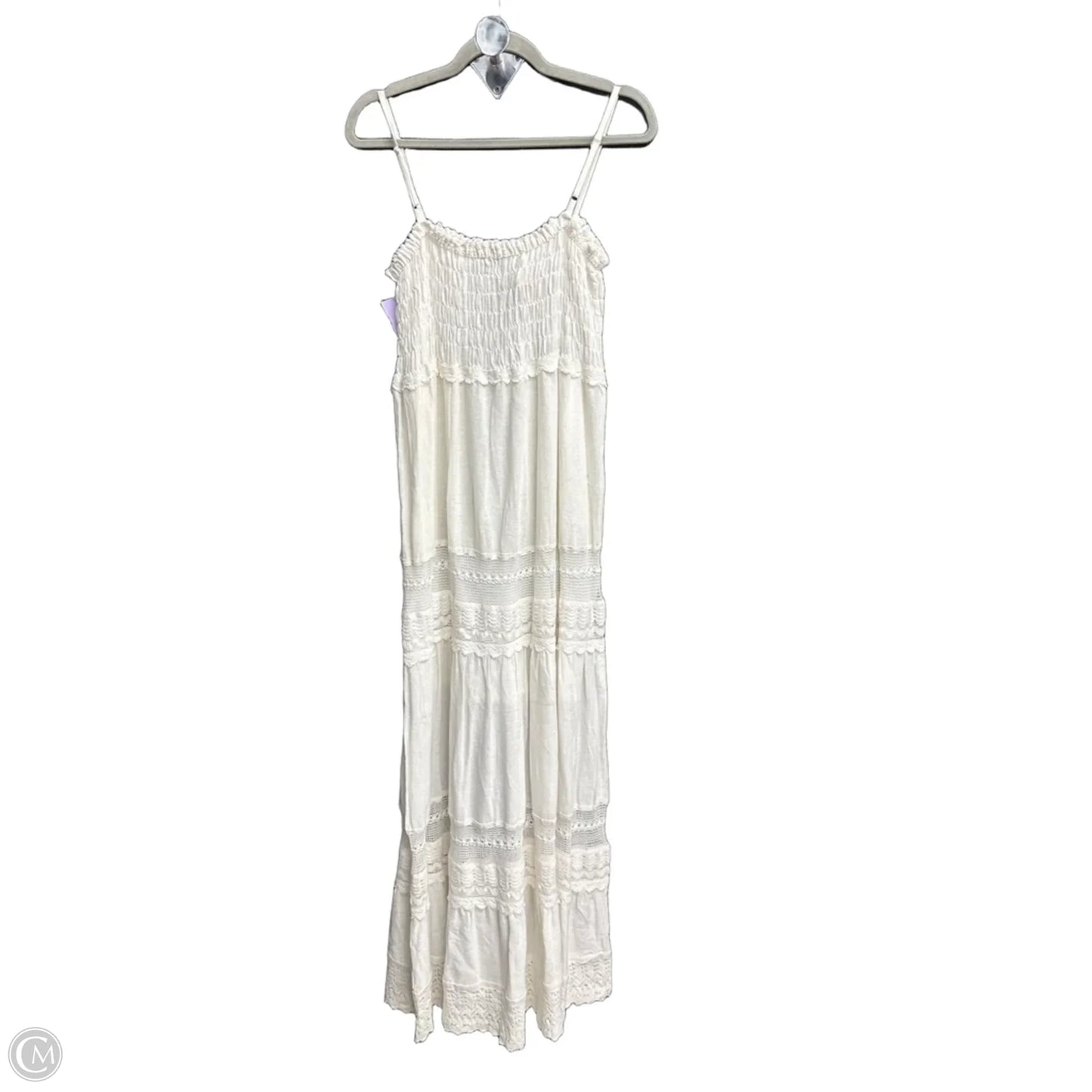 Dress Casual Maxi By Earthbound In Cream, Size: Xl