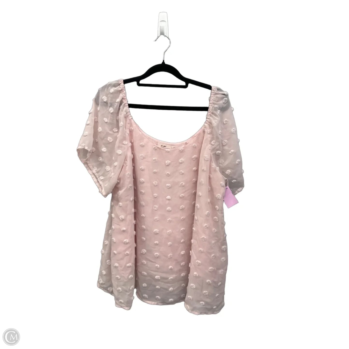 Top Short Sleeve By Mi Ami In Pink, Size: 1x