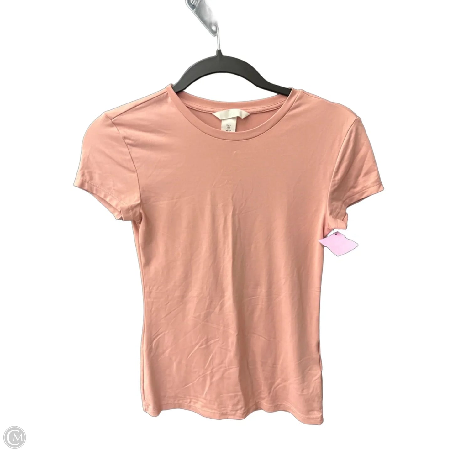 Top Short Sleeve By H&m In Pink, Size: S