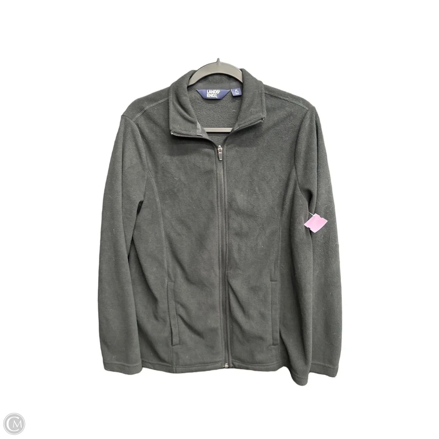 Jacket Fleece By Lands End In Black, Size: M