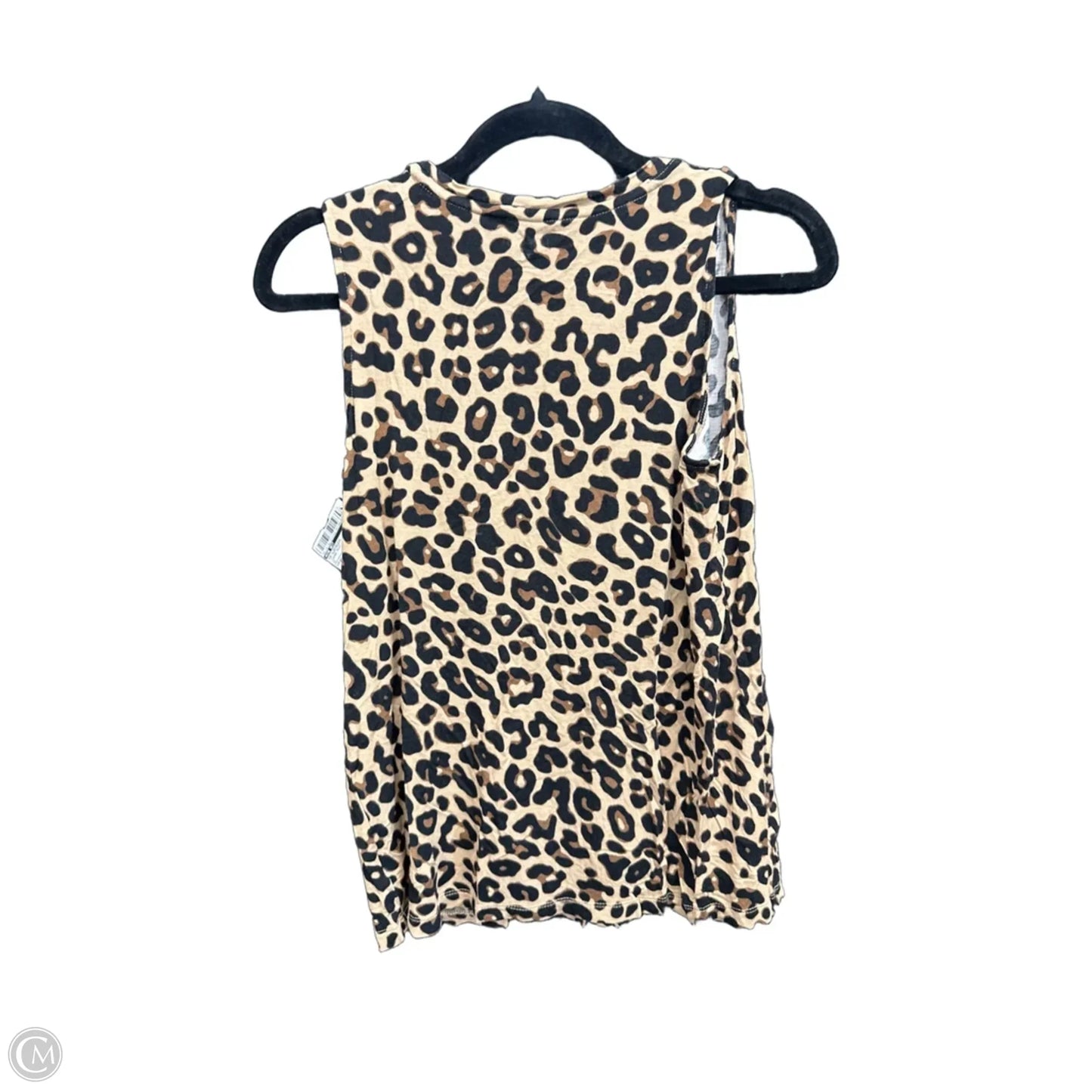 Top Sleeveless By Nine West In Leopard Print, Size: Xs