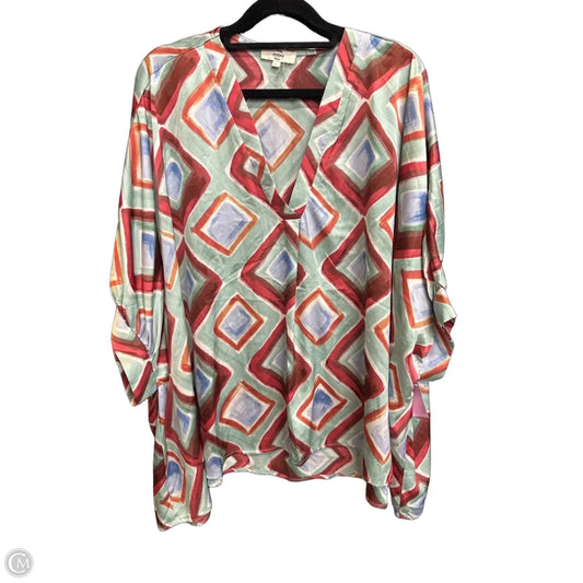 Top Short Sleeve By Entro In Multi-colored, Size: L