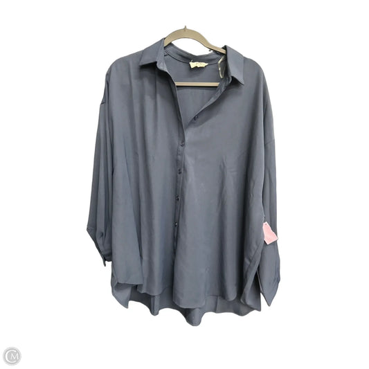 Top Long Sleeve By Andree By Unit In Navy, Size: M