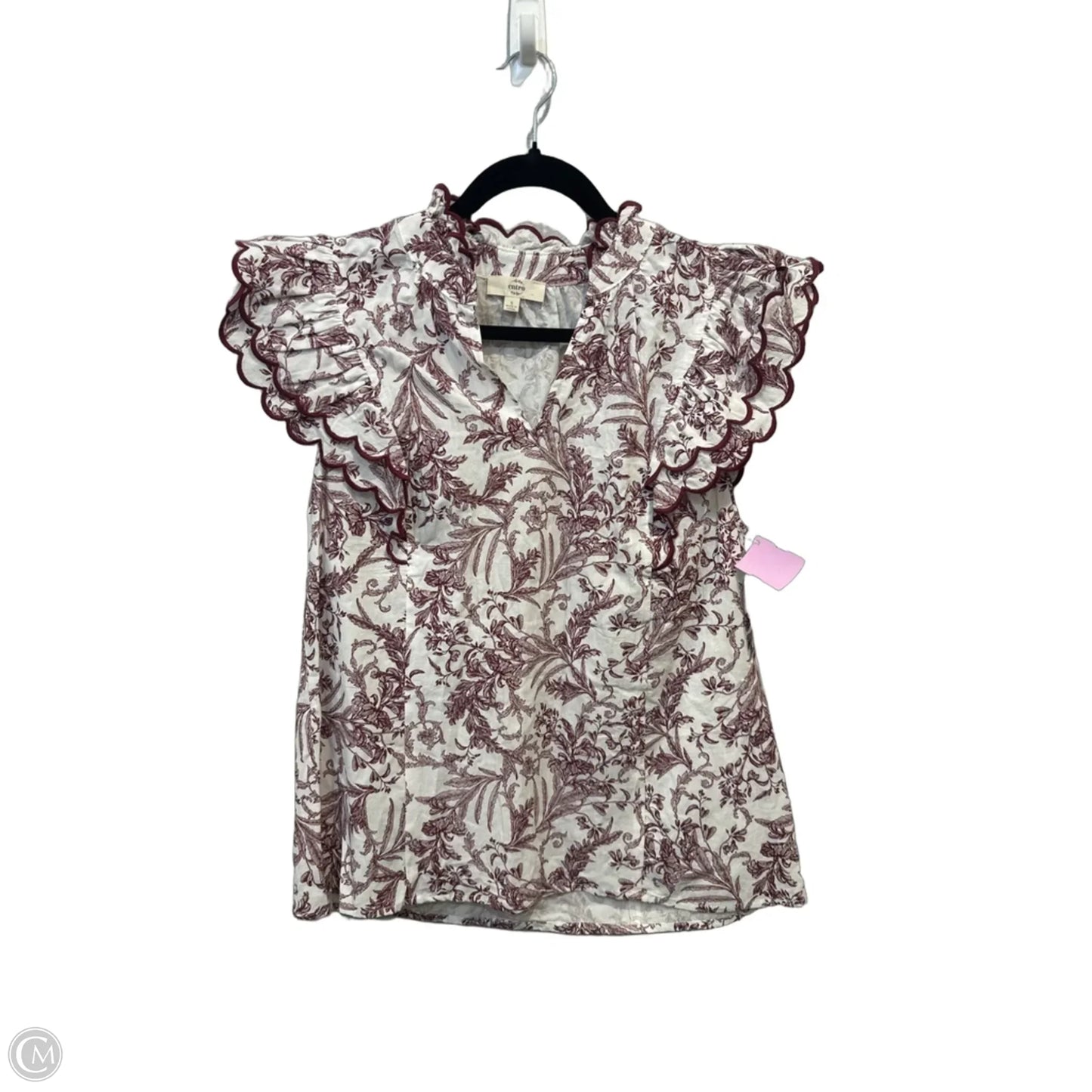 Top Sleeveless By Entro In Maroon, Size: S