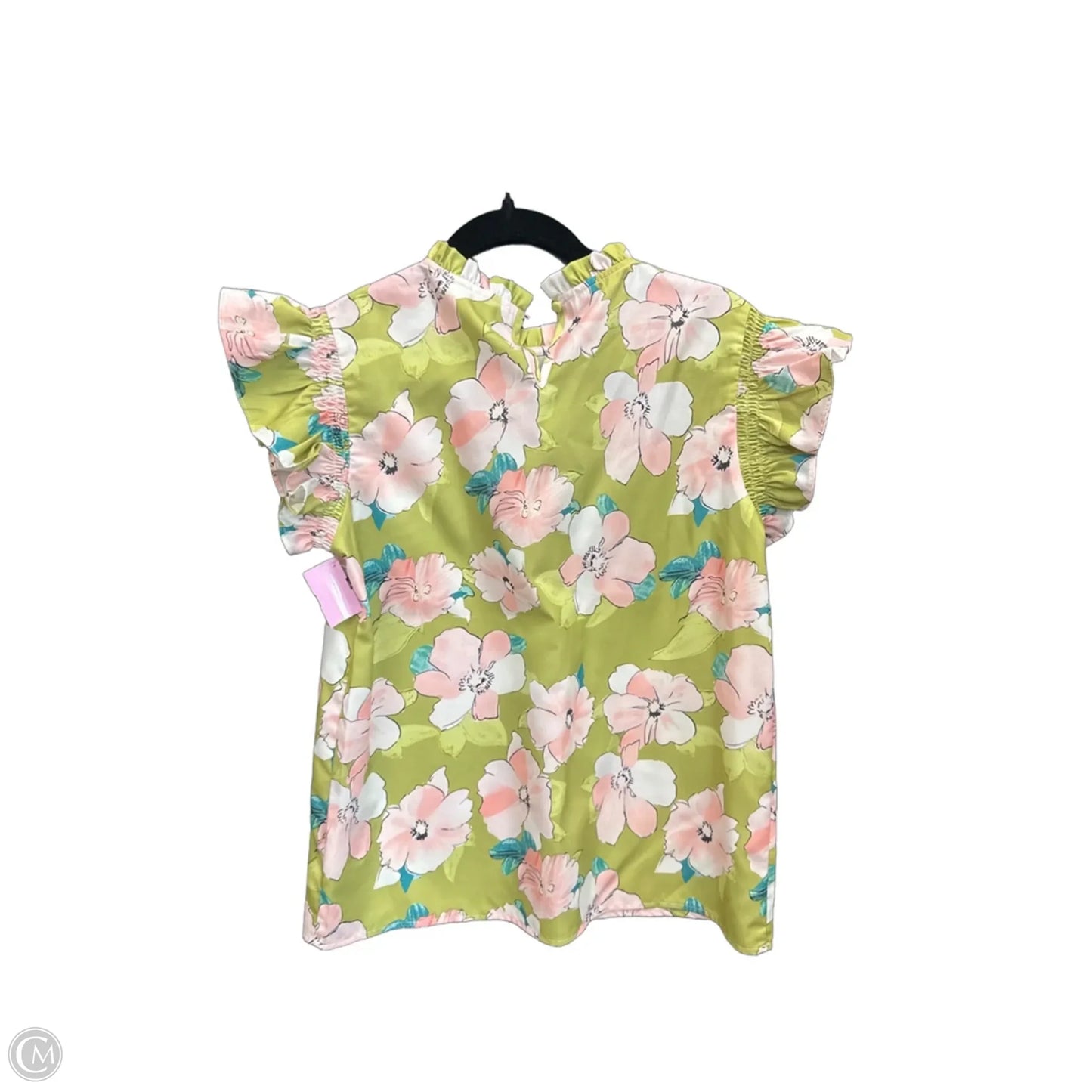 Top Sleeveless By Clothes Mentor In Green & Pink, Size: S