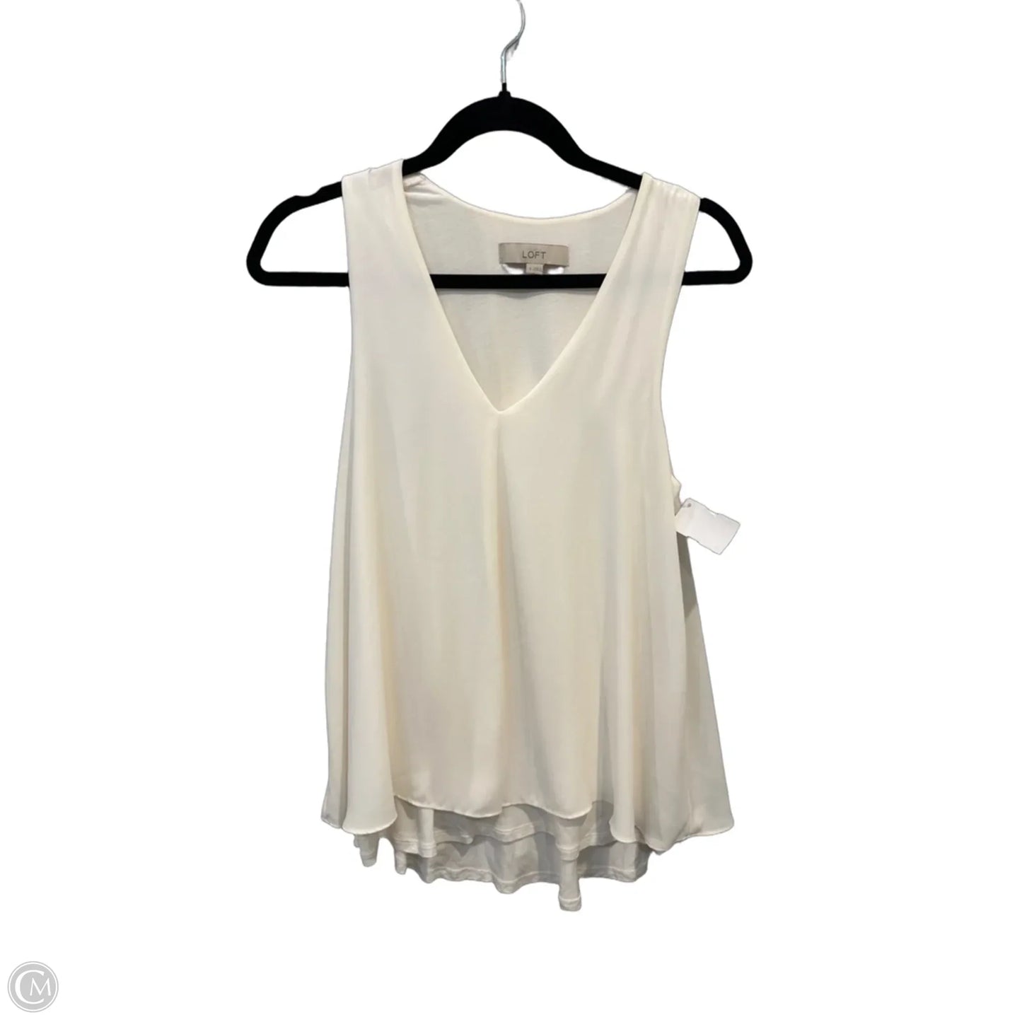 Top Sleeveless By Loft In Cream, Size: S