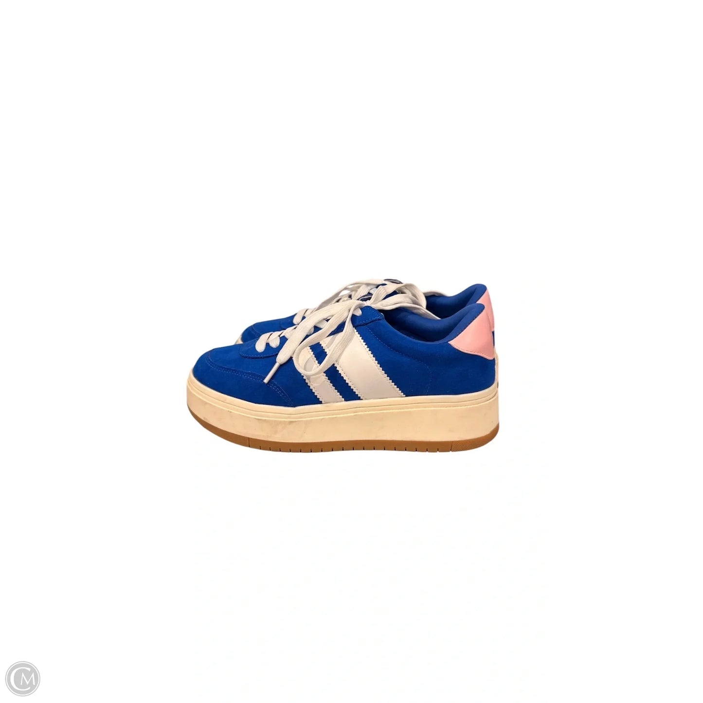 Shoes Sneakers By Madden Girl In Blue & White, Size: 8.5