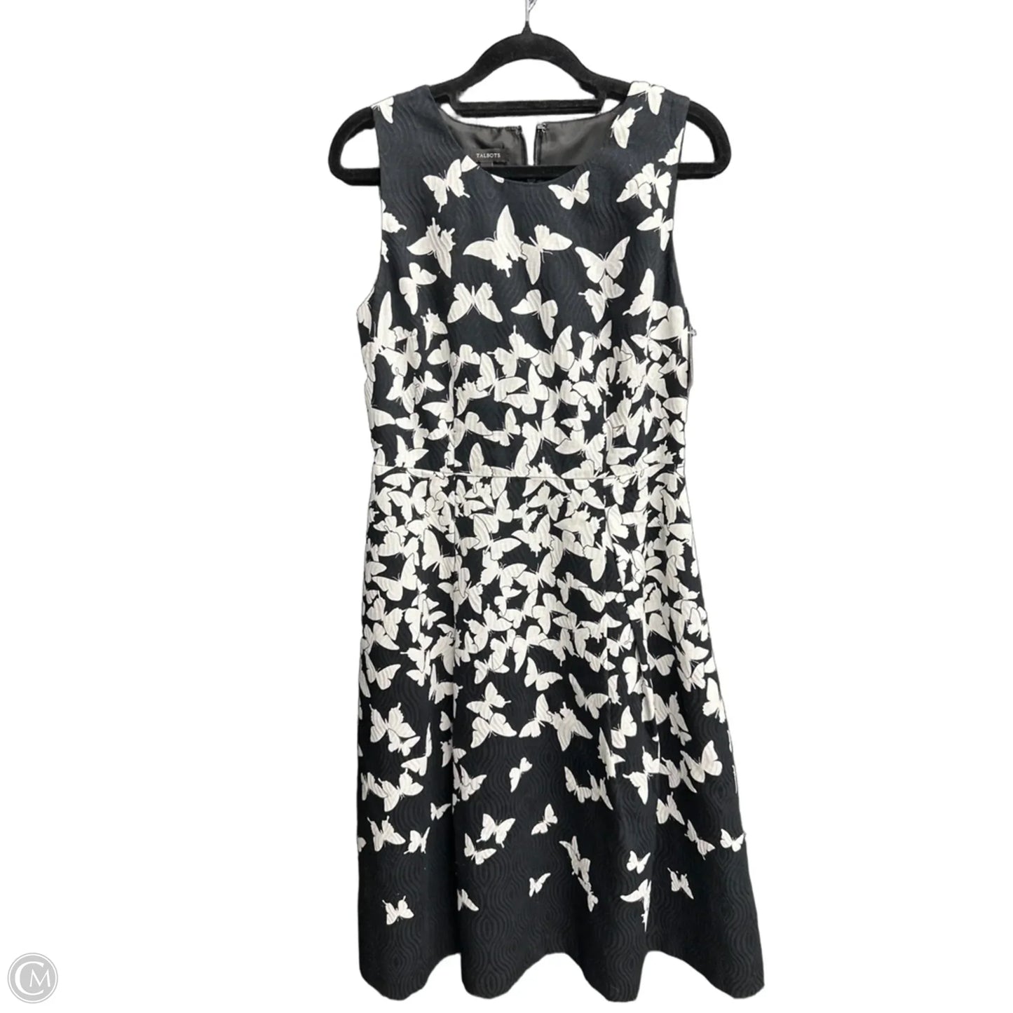 Dress Casual Midi By Talbots In Black & White, Size: Xs