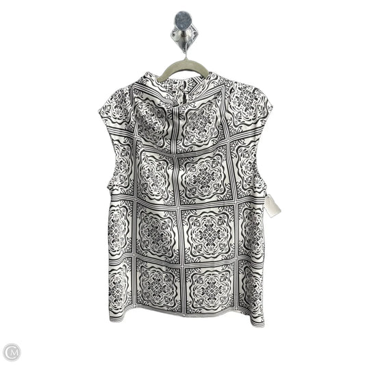 Top Sleeveless By Loft In Black & White, Size: Xl