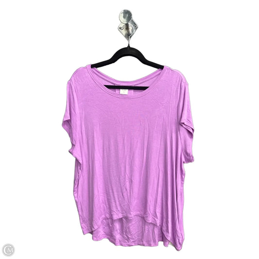 Top Short Sleeve By Athleta In Purple, Size: L