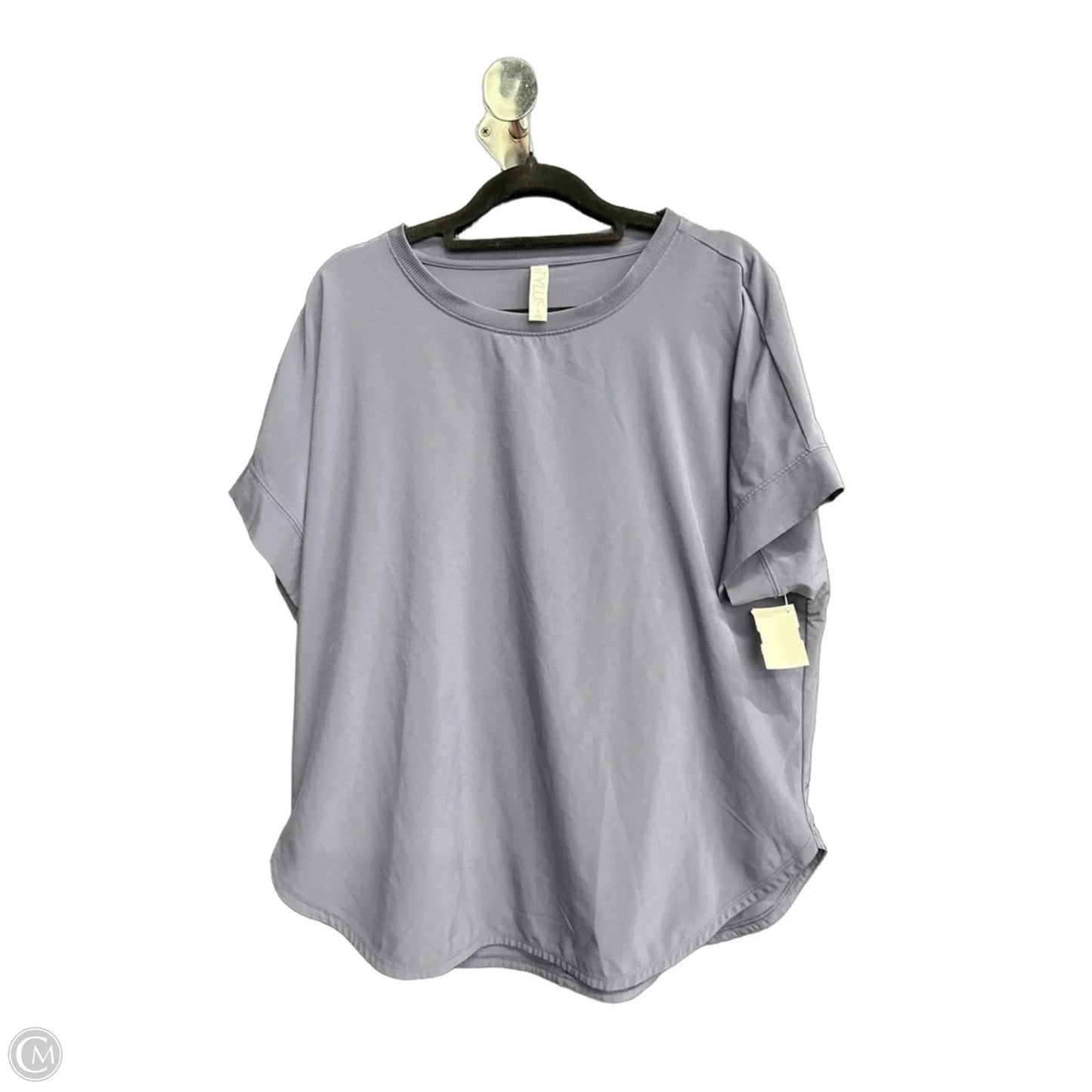 Top Short Sleeve By Stylus In Grey, Size: L