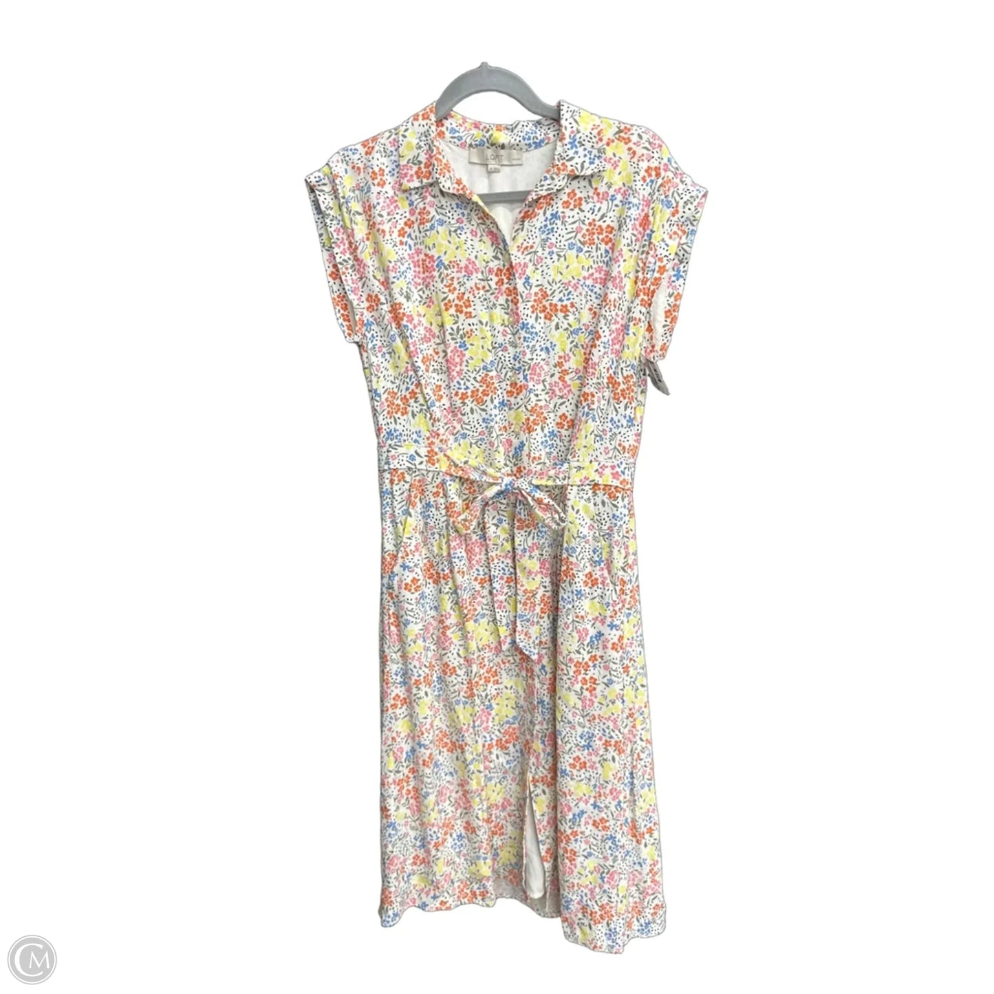 Dress Casual Midi By Loft In Floral Print, Size: Sp