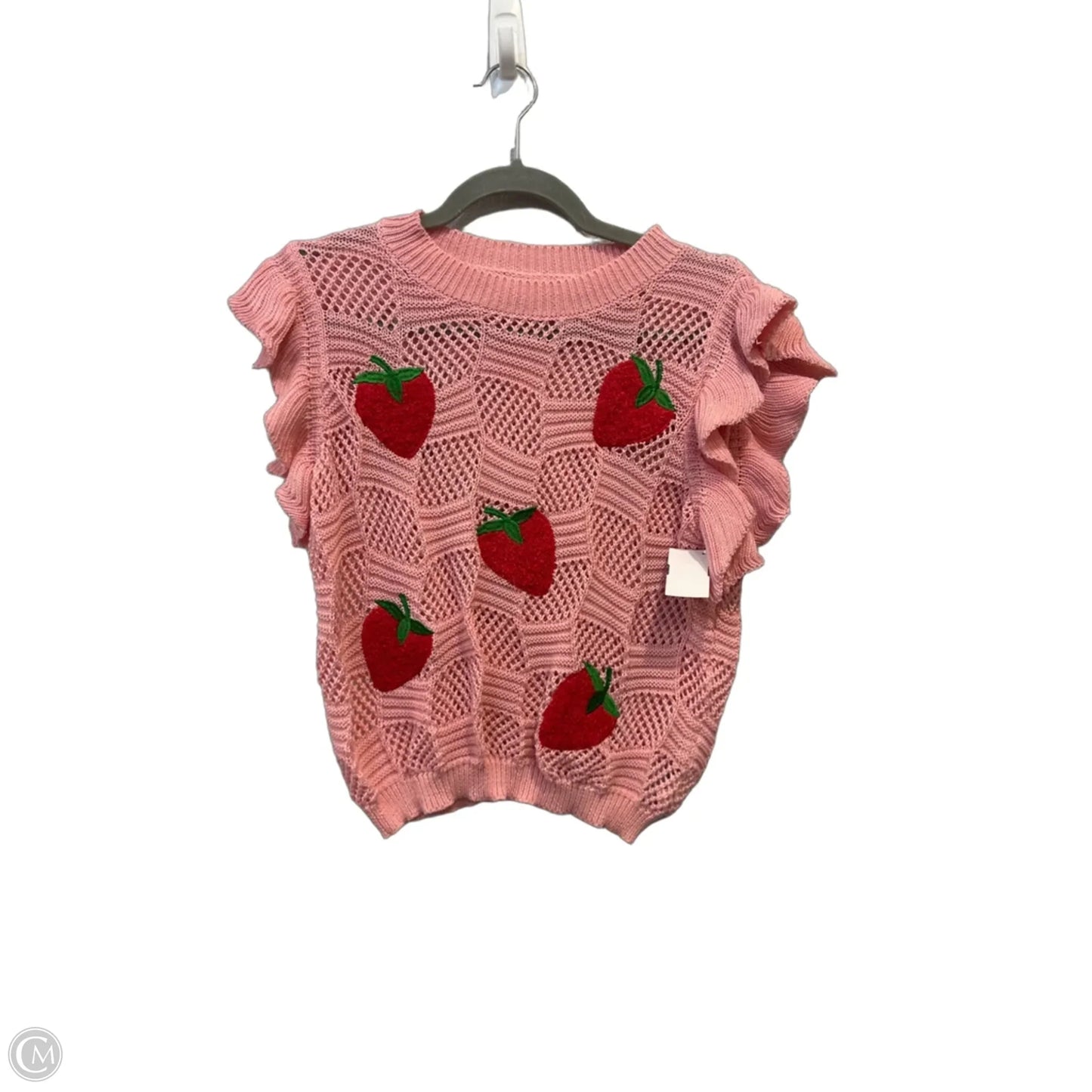 Sweater Short Sleeve By Clothes Mentor In Pink & Red, Size: Xs