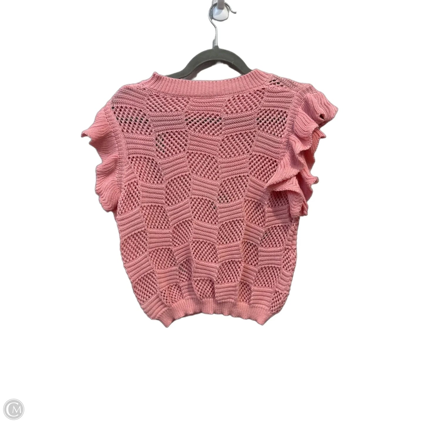 Sweater Short Sleeve By Clothes Mentor In Pink & Red, Size: Xs