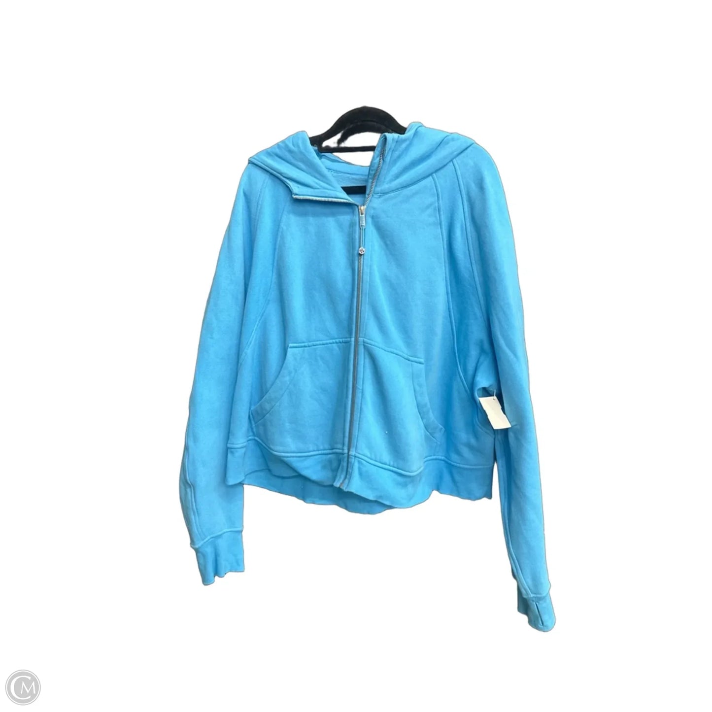 Athletic Sweatshirt Hoodie By Lululemon In Blue, Size: Xl