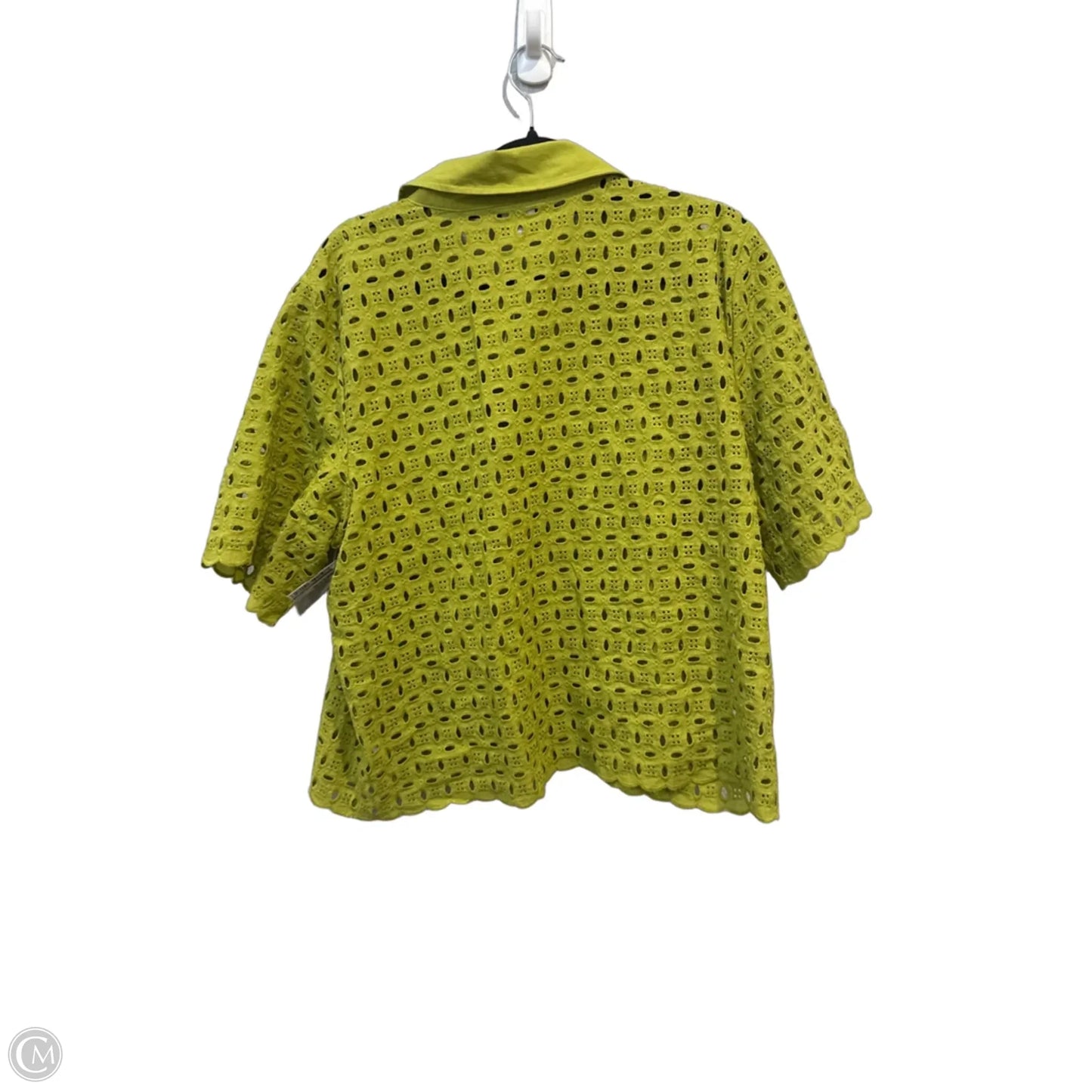 Blouse Short Sleeve By Worthington In Green, Size: L