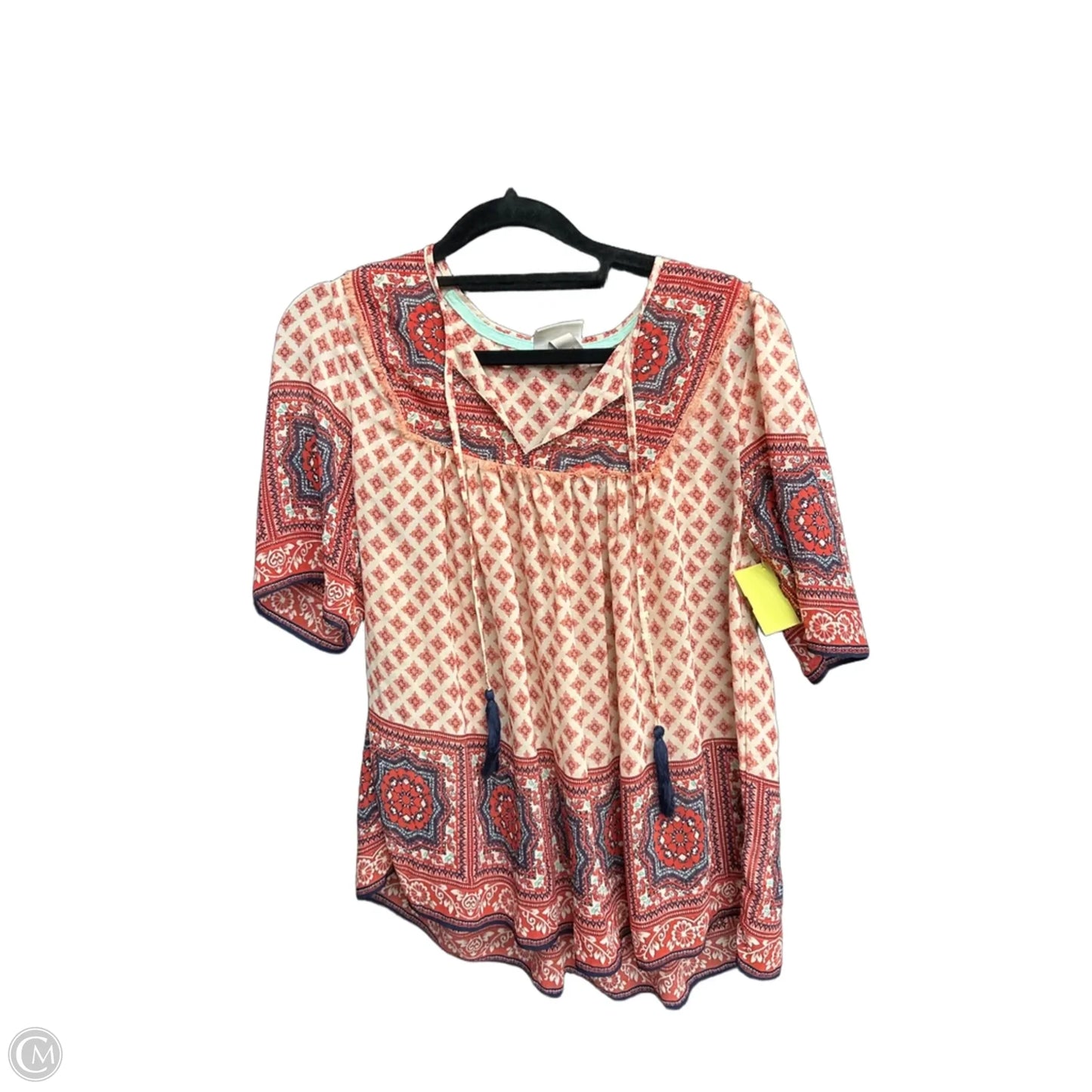 Blouse Short Sleeve By Knox Rose In Red, Size: Xs
