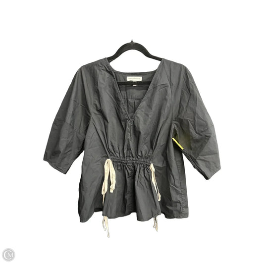 Top Short Sleeve By Banana Republic In Black, Size: M