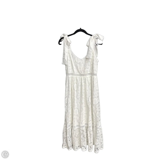 Dress Casual Midi By Blu Pepper In White, Size: L