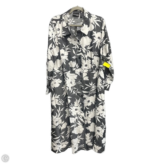 Dress Casual Midi By Attitude In Black & White, Size: 2x