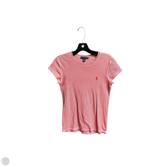 Top Short Sleeve By Ralph Lauren In Striped Pattern, Size: M