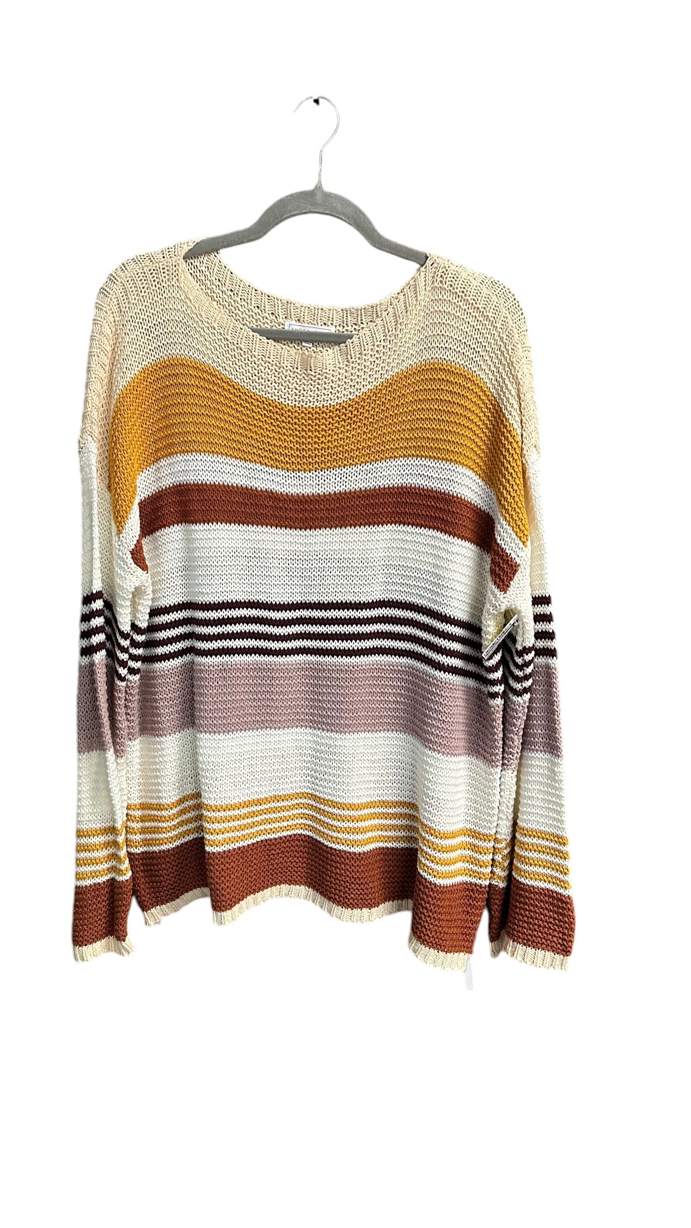 Sweater By Clothes Mentor In Striped Pattern, Size: L