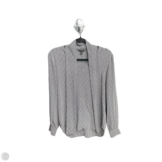 Top Long Sleeve By Ann Taylor In Black & White, Size: Xs