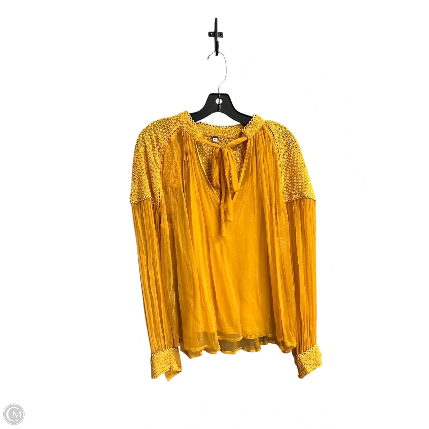 Top Long Sleeve By Clothes Mentor In Yellow, Size: S