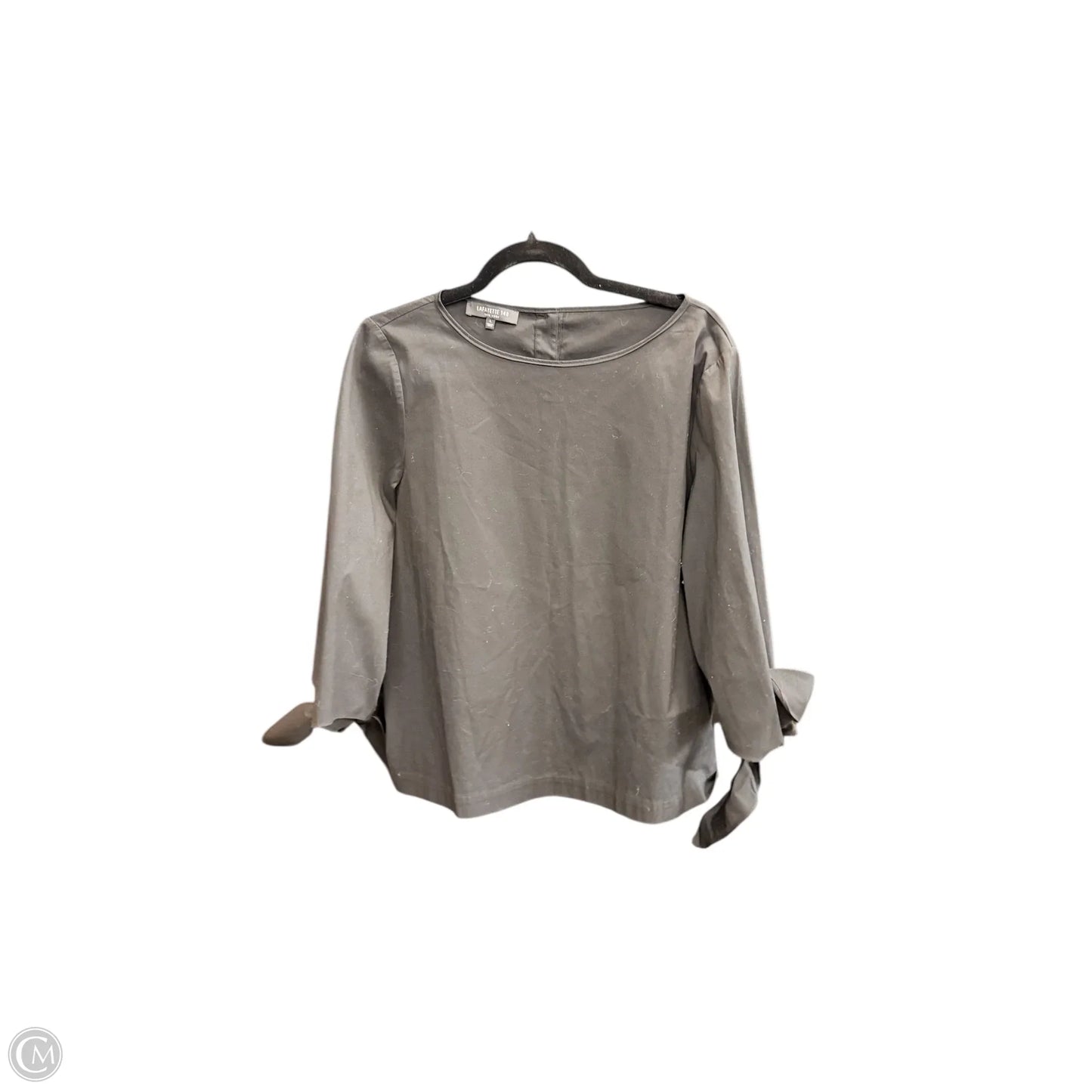 Top Long Sleeve Designer By Lafayette 148 In Black, Size: L