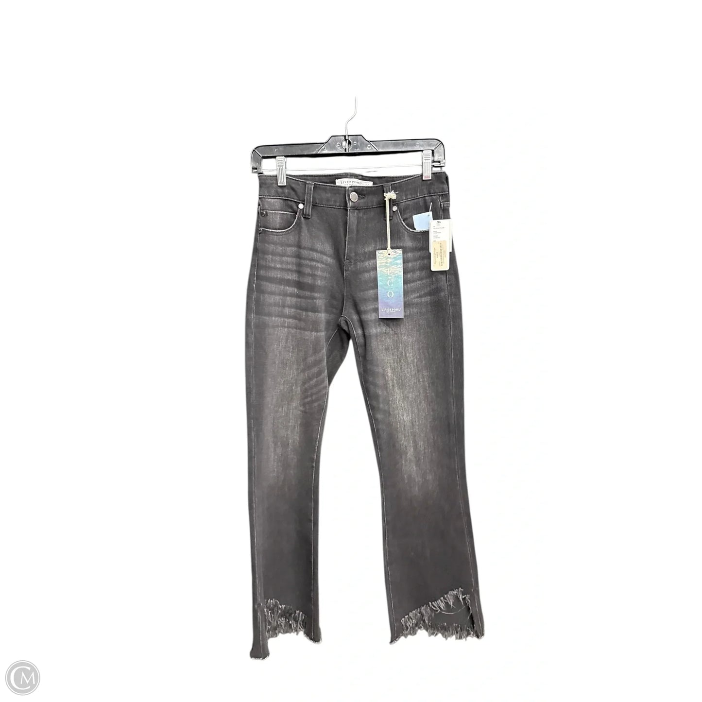 Jeans Flared By Liverpool In Black Denim, Size: 0