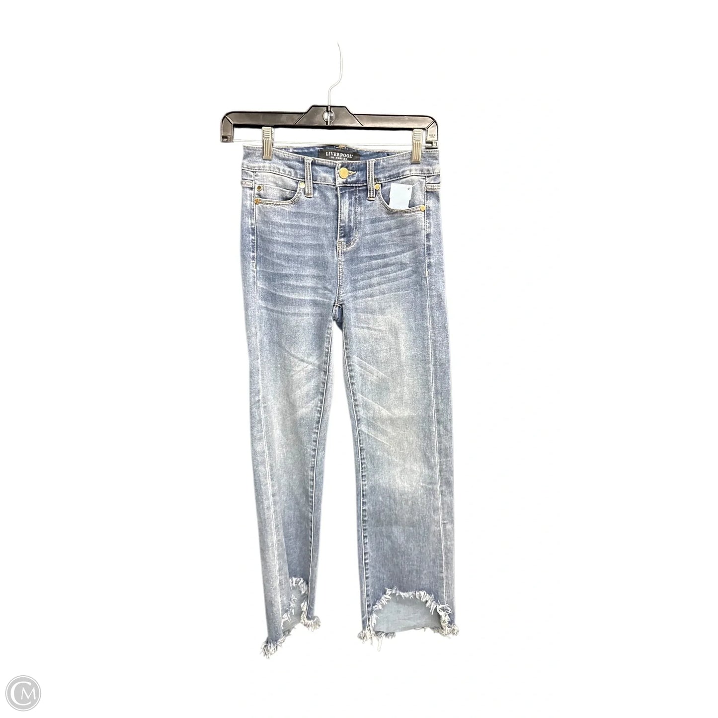 Jeans Flared By Liverpool In Blue Denim, Size: 0