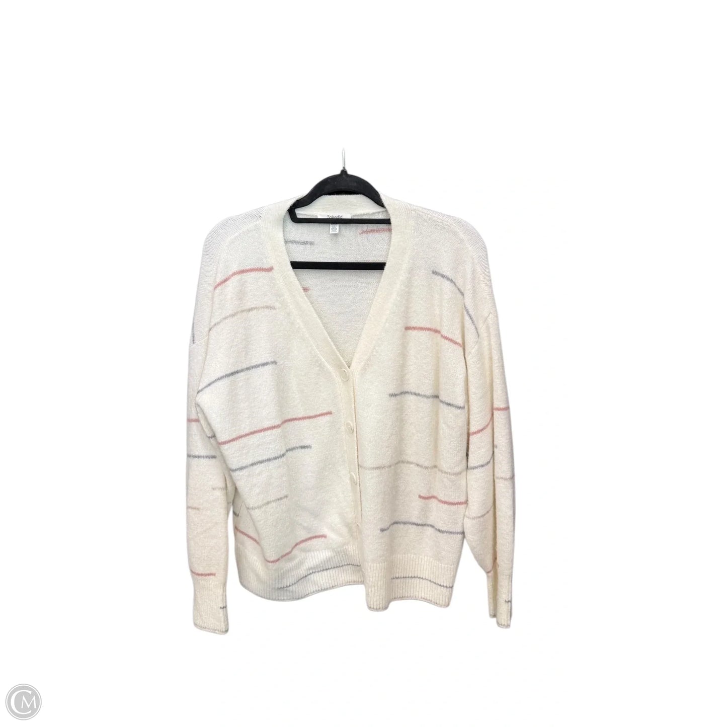 Sweater Cardigan By Splendid In Striped Pattern, Size: S