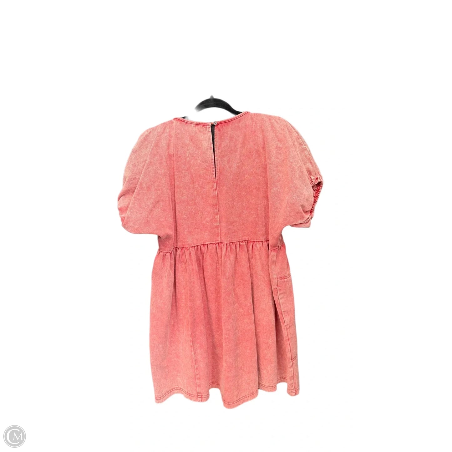 Dress Casual Short By She + Sky In Red Denim, Size: S