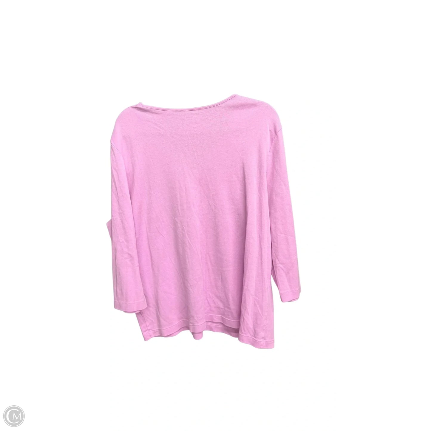 Top 3/4 Sleeve By Talbots In Purple, Size: Xl