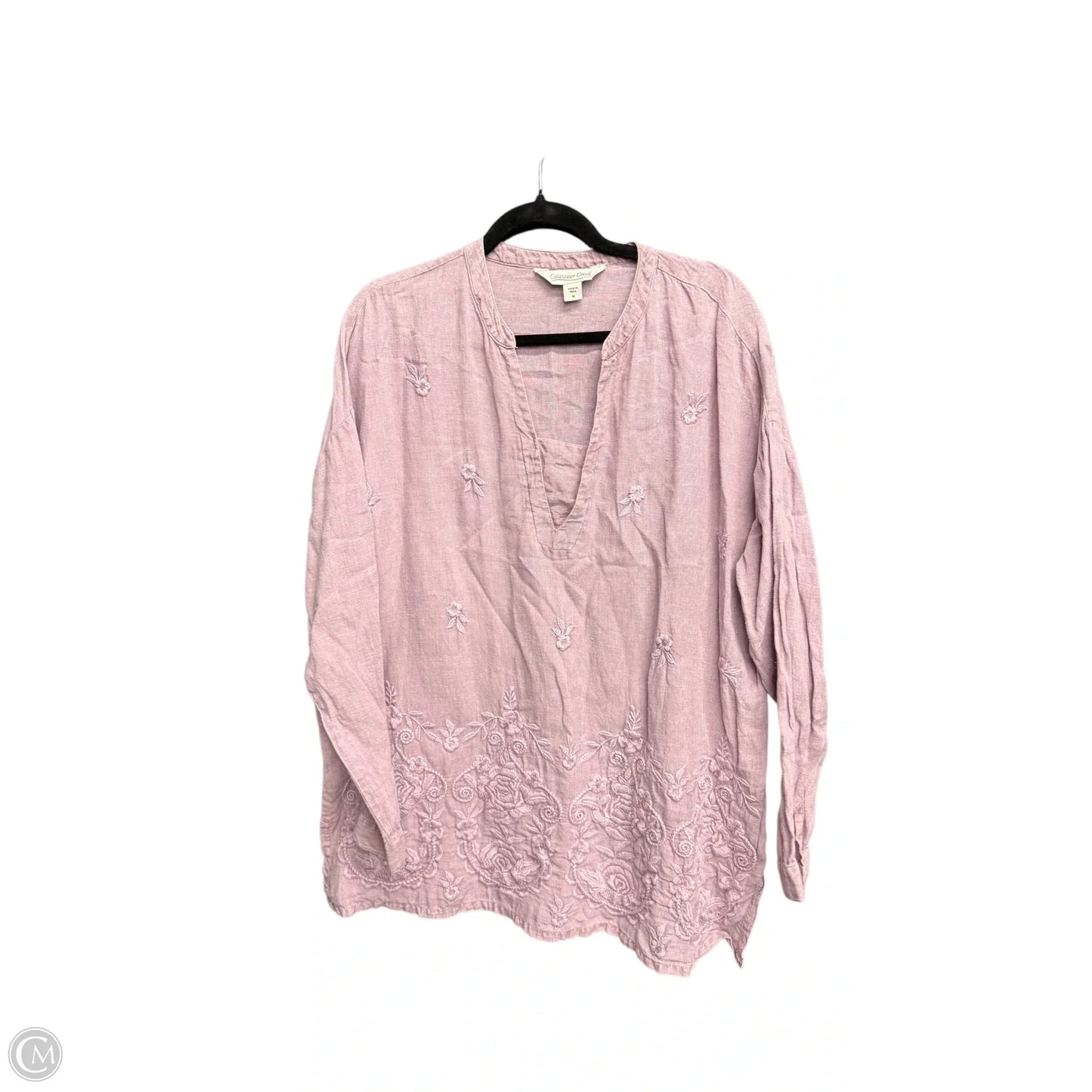 Tunic Long Sleeve By Coldwater Creek In Purple, Size: M