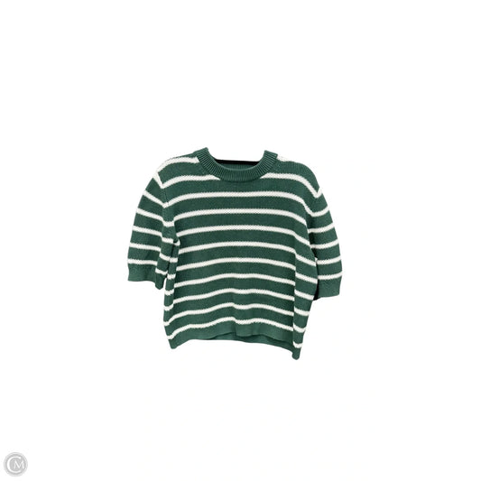 Top Short Sleeve By French Connection In Striped Pattern, Size: M