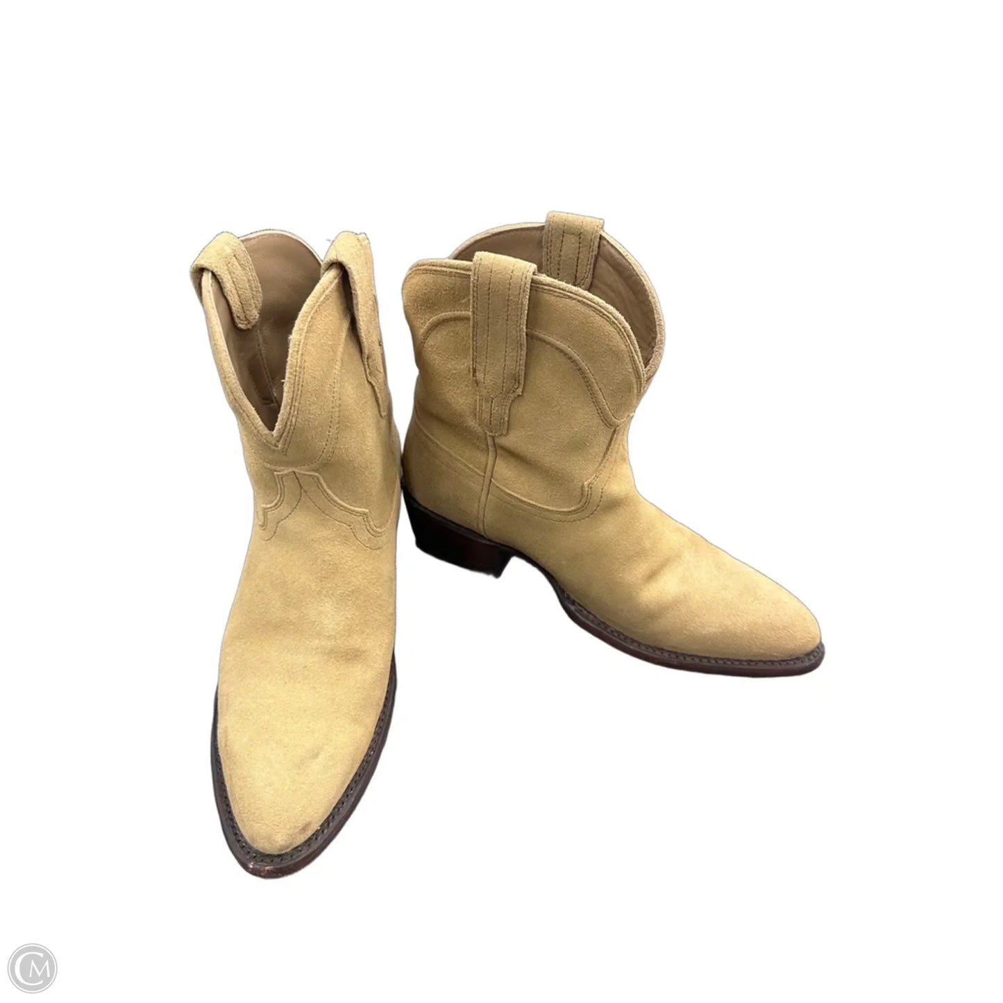 Boots Ankle Heels By Clothes Mentor In Beige, Size: 9