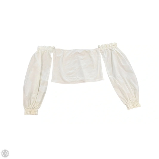 Top Long Sleeve By Anthropologie In White, Size: M