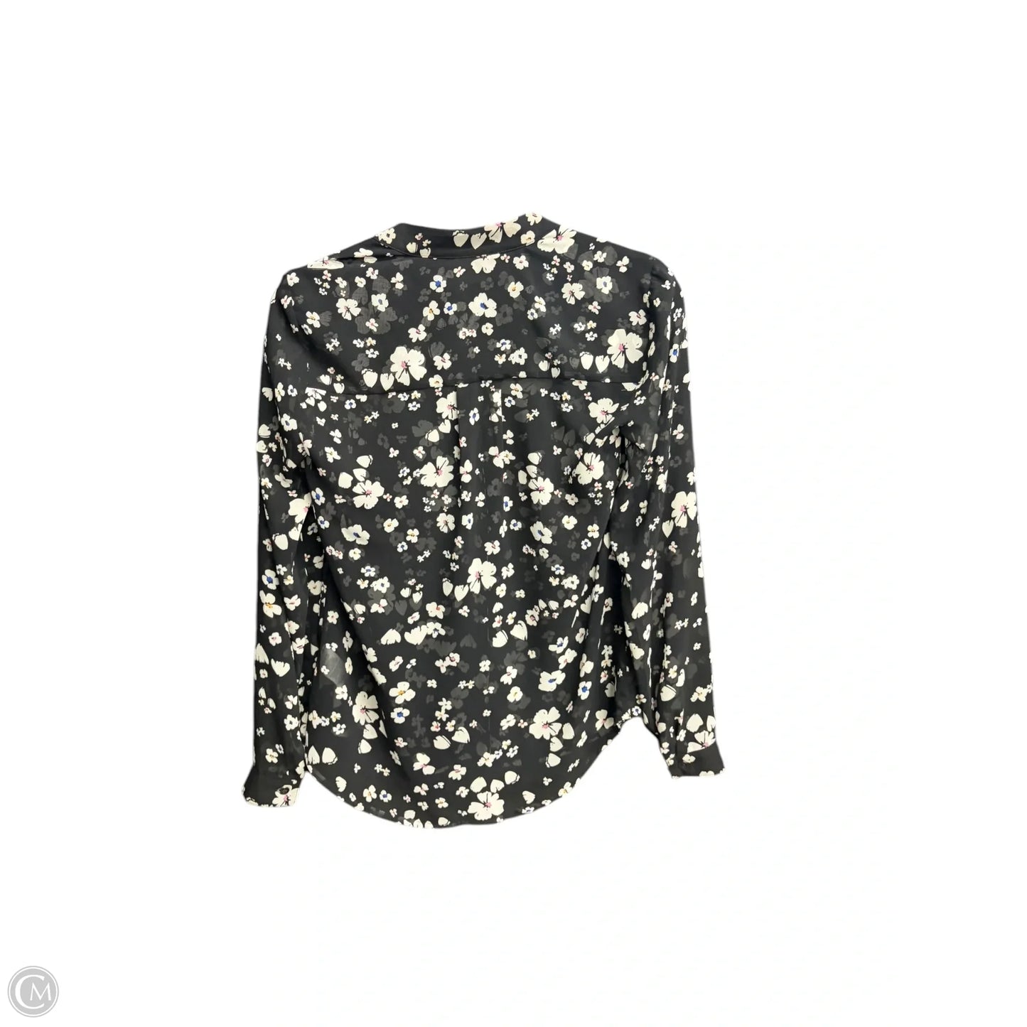 Top Long Sleeve By Cabi In Floral Print, Size: Xs