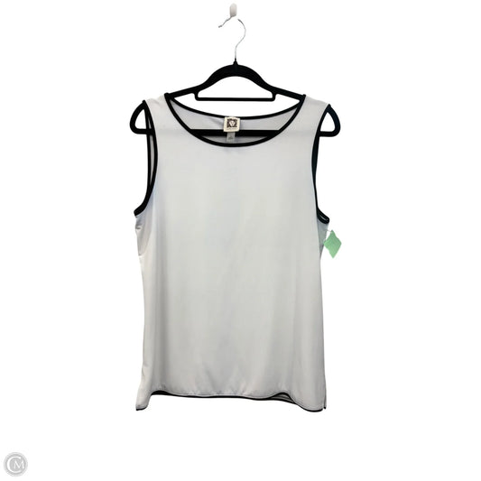Top Sleeveless By Anne Klein In White, Size: S
