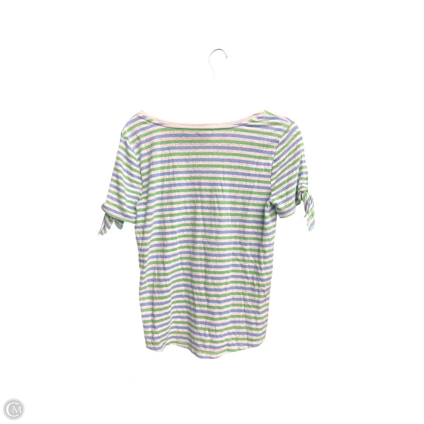Top Short Sleeve By Talbots In Striped Pattern, Size: S
