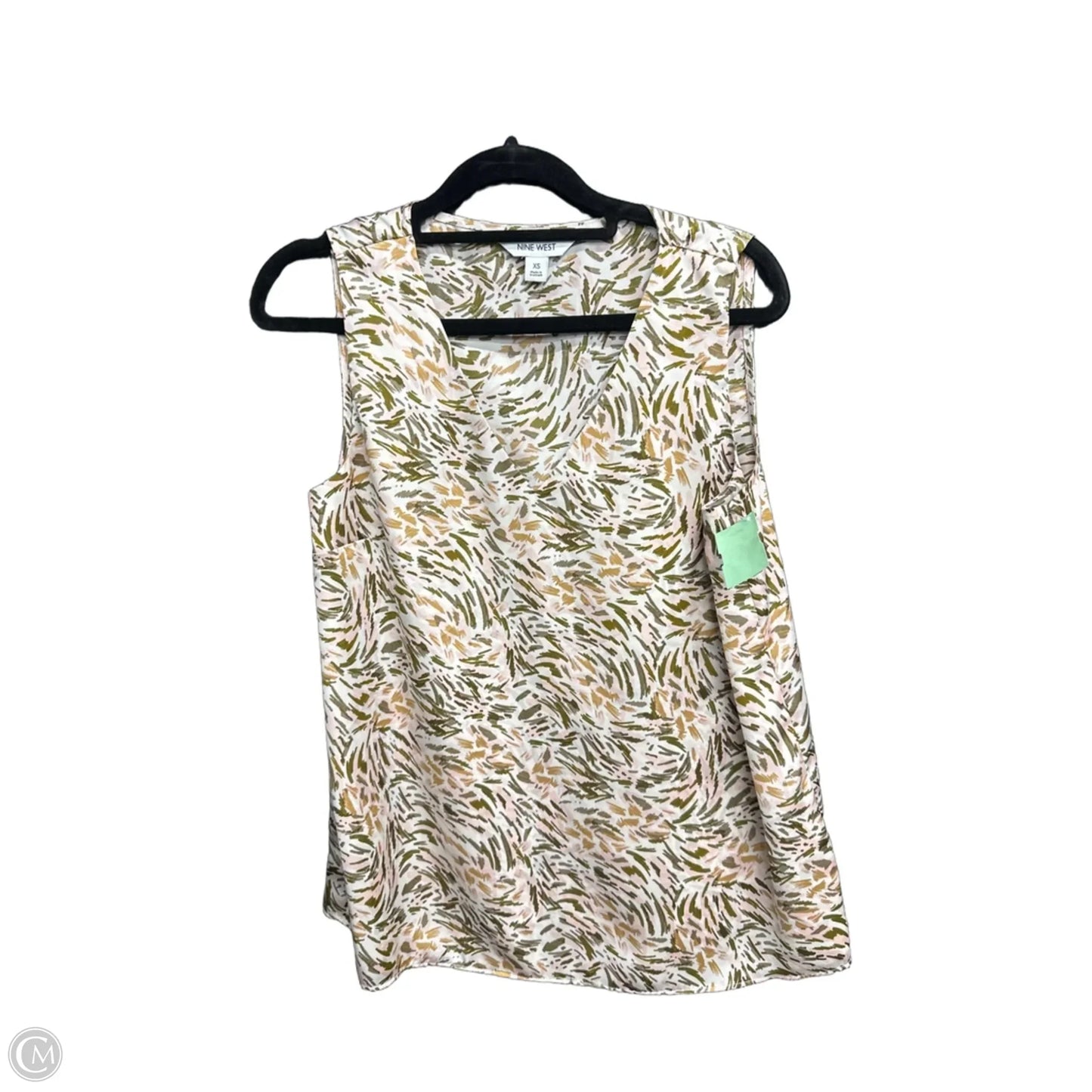 Top Sleeveless By Nine West In Floral Print, Size: Xs