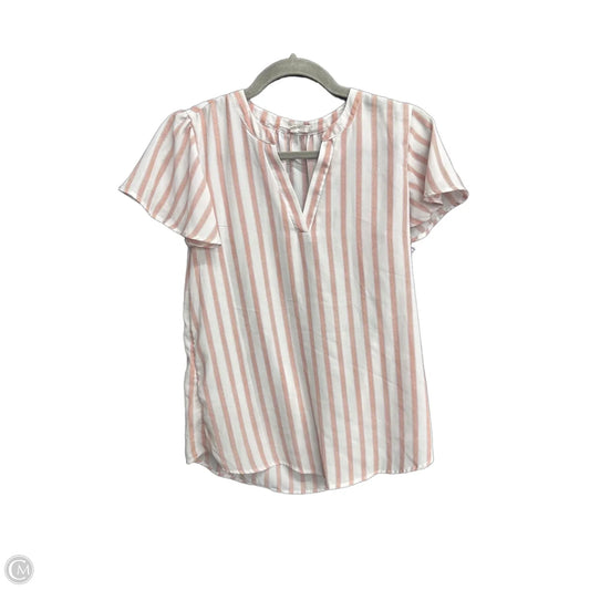 Top Short Sleeve By Maurices In Striped Pattern, Size: Xs