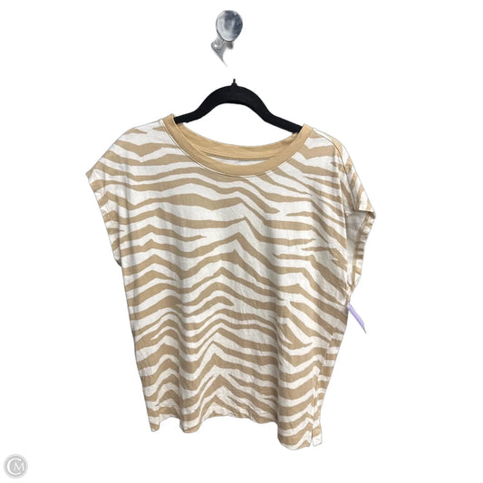 Top Sleeveless By Loft In Zebra Print, Size: S